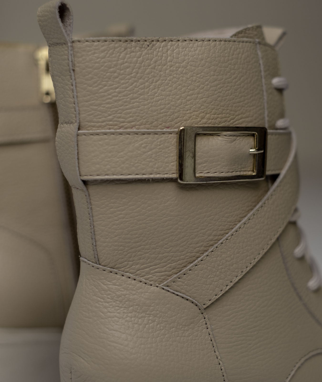 Botas de cuero Sienna beige – Sofisticación natural y hecha a mano