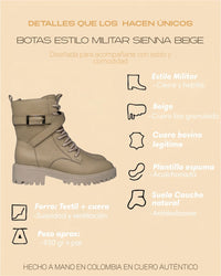 Botas de cuero Sienna beige – Sofisticación natural y hecha a mano