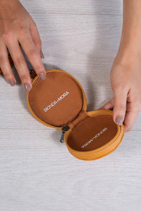 Estuche Circular en Cuero Alma