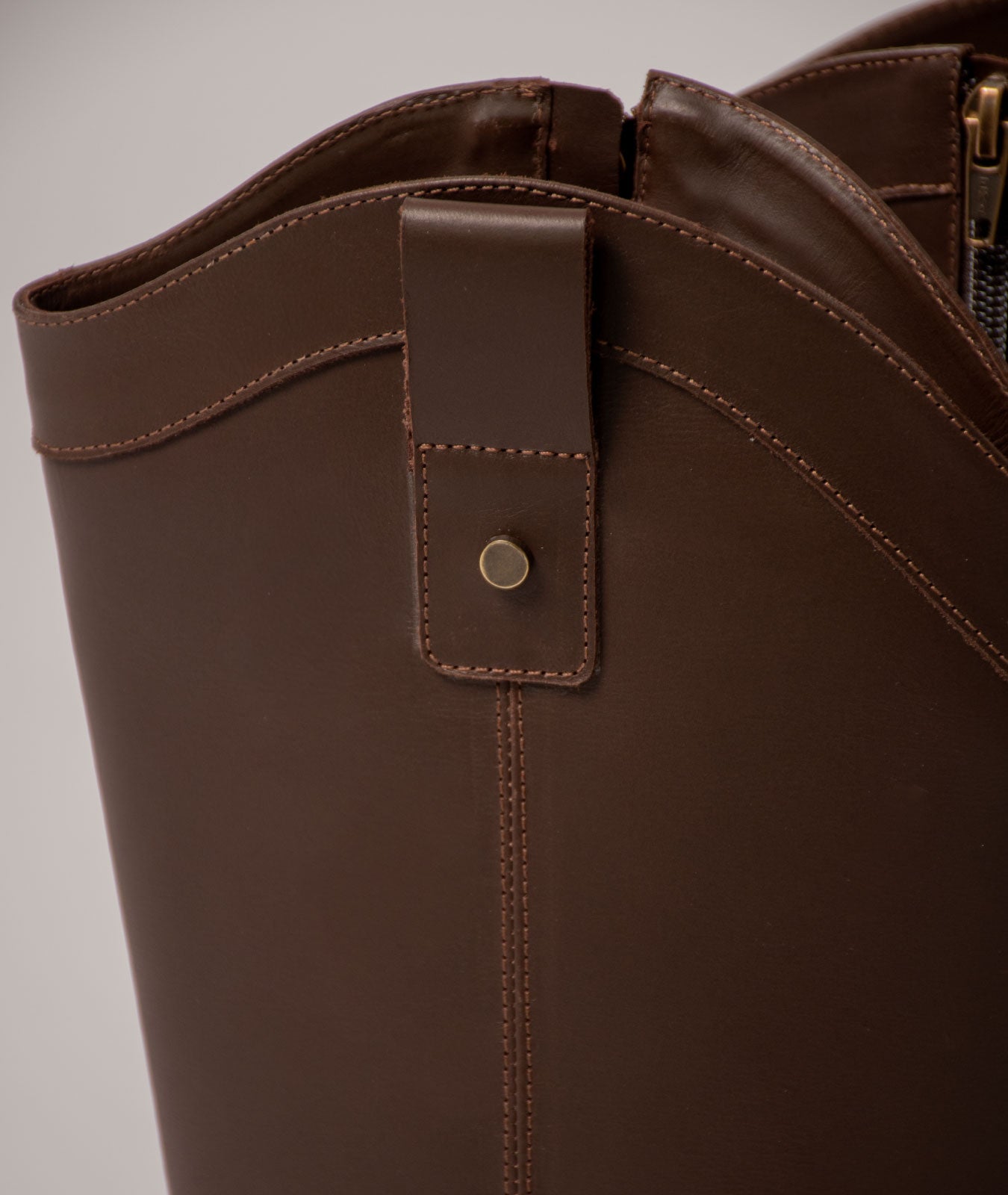 Bota convertible Vera café | Botas caña larga mujer en cuero