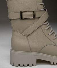 Botas de cuero Sienna beige – Sofisticación natural y hecha a mano