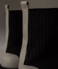 Botín Roma blanco y negro – Cuero genuino con estilo urbano