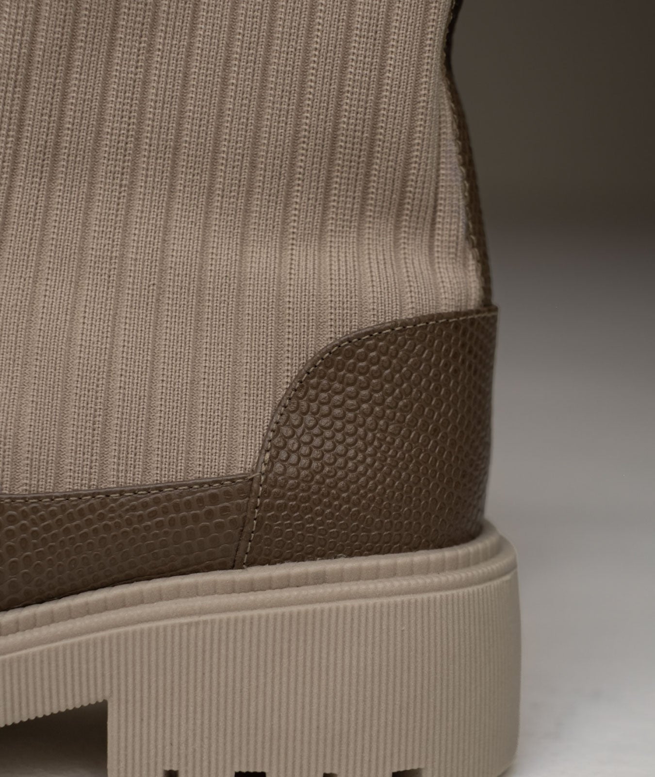 Botín Roma mocca – Sock boot en cuero genuino