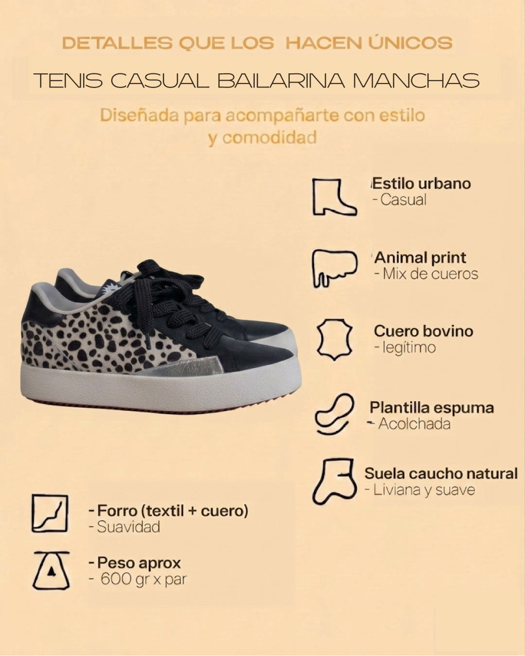 Tenis Bailarina Manchas con Estilo Urbano-Clásico