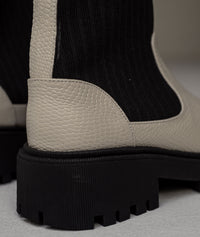 Botín Roma blanco y negro – Cuero genuino con estilo urbano