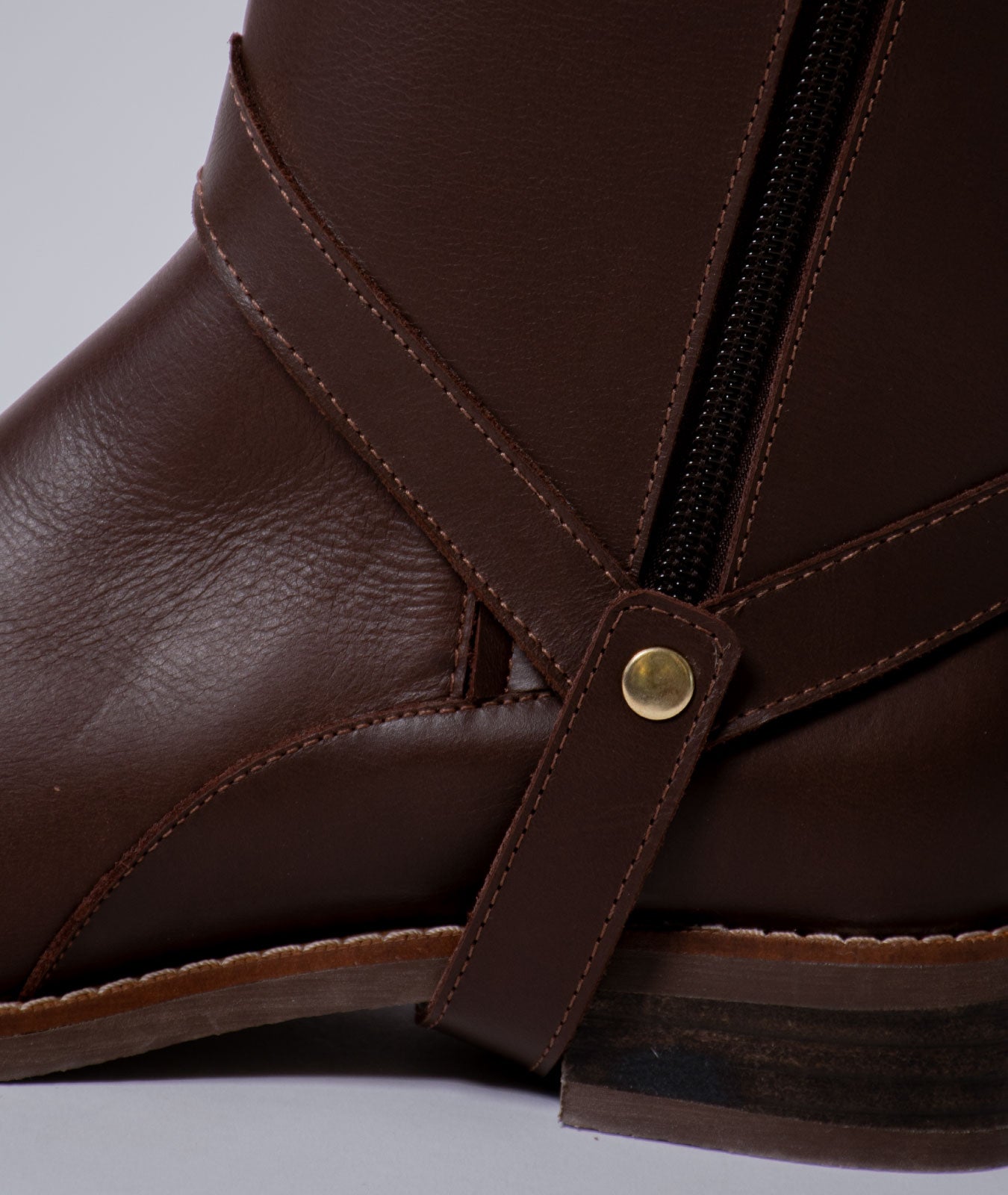 Bota convertible Vera café | Botas caña larga mujer en cuero