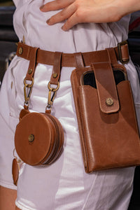 Estuche Circular en Cuero Alma