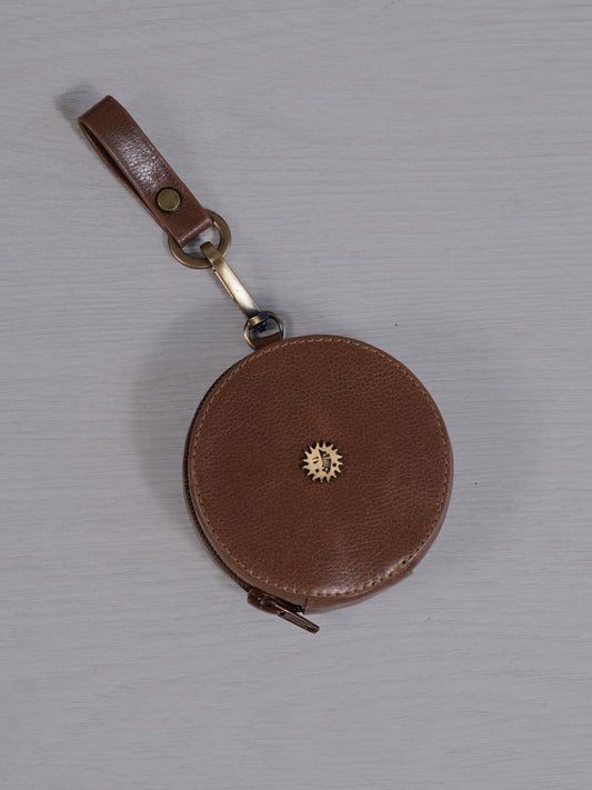Estuche Circular en Cuero Alma