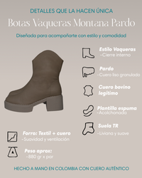 Botines texanas Montana pardo – Espíritu vaquero en cada paso